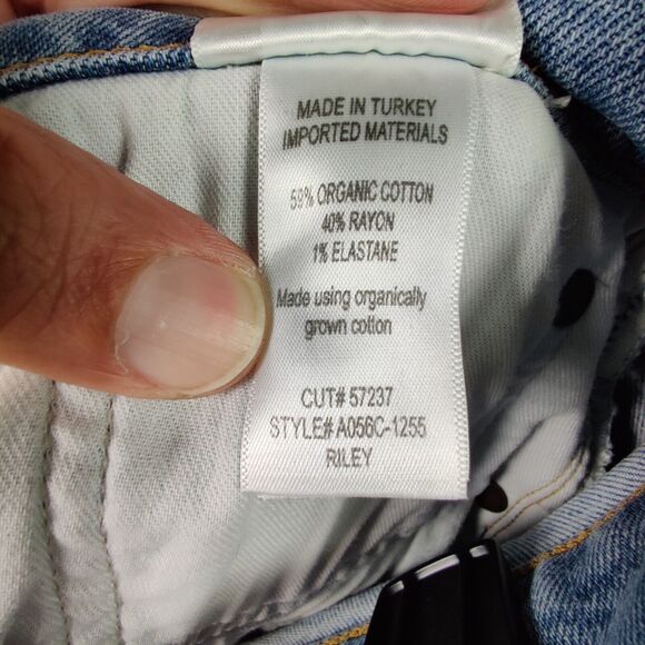 AGOLDE Jeans Women 31 Blue Riley Straight High Rise Light Denim Stretch Pants - Picture 6 of 6